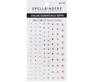 Spellbinders - Pink Mix Color Essentials Gems, 108/Pkg