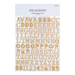 Spellbinders - Gold Puffy Alphabet Stickers