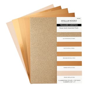 Spellbinders - Rose Gold Assorted Treasured Cardstock