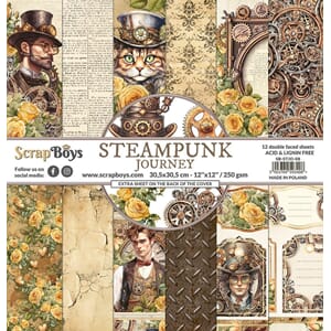 ScrapBoys - Steampunk Journey 12x12 Inch Paper Pack
