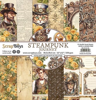 ScrapBoys - Steampunk Journey 12x12 Inch Paper Pack