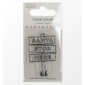Simply Creative - Santa Sign Clear Stamp