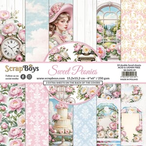 ScrapBoys - Sweet Peonies 6x6 Inch Paper Pad