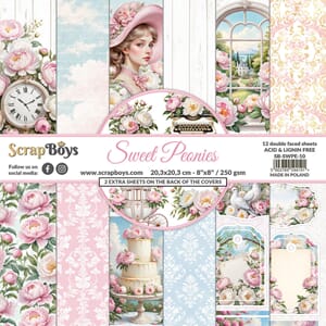ScrapBoys - Sweet Peonies 8x8 Inch Paper Pad