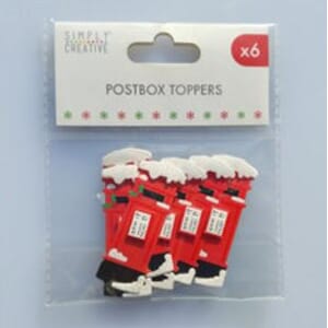 Simply Creative - Postbox Card Toppers, 6/Pkg