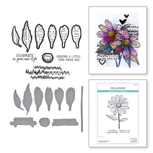 Spellbinders - Clear Stamp & Die Set Sculpted Scripted Flora