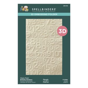 Spellbinders - Number Pooh Birthday 3D Embossing Folder