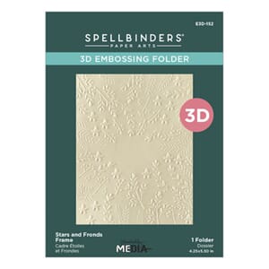 Spellbinders - Starry Holiday 3D Embossing Folder Stars and
