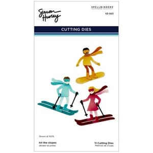 Spellbinders - Ski-son's Greetings Etched Dies Hit the Slope