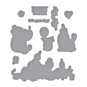 Spellbinders - Classic Pooh Birthday Etched Dies Woo Hoo!