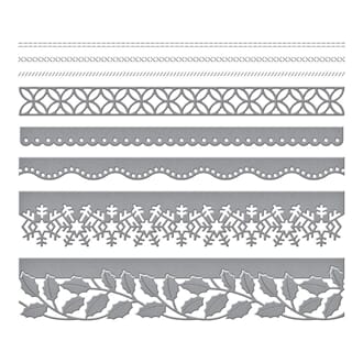 Spellbinders - Winter Borders Tinsel Time Etched Dies