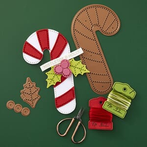Spellbinders - Felt Candy Cane Etched Dies