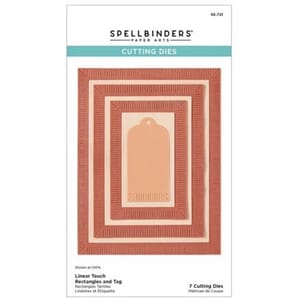 Spellbinders - Happier Hour Etched Dies Linear Touch Rectang