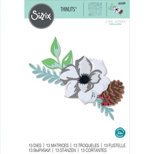 Sizzix: Layered Winter Flower Thinlits Dies, 13/Pkg