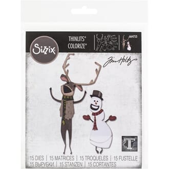 Sizzix: Papercut Christmas #2 Colorize Thinlits Dies, 15/Pkg