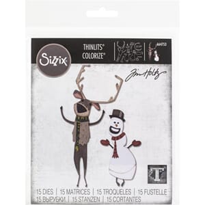 Sizzix: Papercut Christmas #2 Colorize Thinlits Dies, 15/Pkg