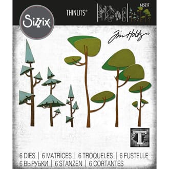 Sizzix: Funky Trees Thinlits Die By Tim Holtz