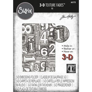 Sizzix - Numbered 3D Texture Fades Embossing Folder