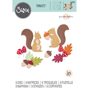 Sizzix - Harvest Squirrels Thinlits Die by Jennifer Ogborn