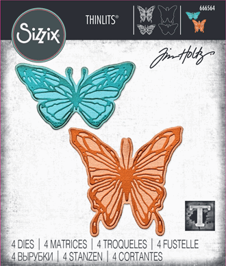 Sizzix - Scribbly Butterfly Thinlits Die by Tim Holtz Vault
