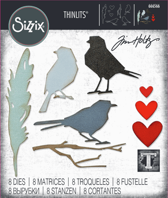 Sizzix - Lovebirds Thinlits Die by Tim Holtz Vault