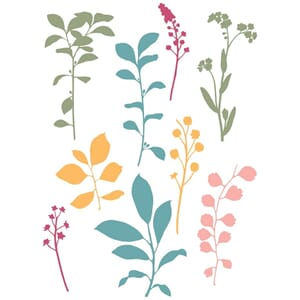 Sizzix - Fine Stems 01 Clear Stamps by 49 and Market