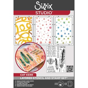 Sizzix - Have It Clear Stamps w/Stencils by  Cat Kerr