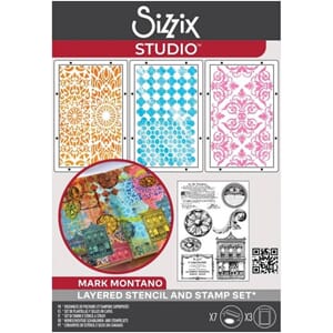 Sizzix - Studio Clear Stamps w/Stencils by Mark Montano Buil