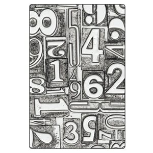 Sizzix - Numbered Large 3-D Embossingfolder by Tim Holtz