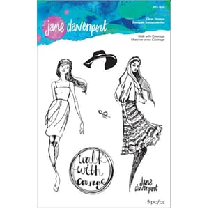 Jane Davenport - Walk with Courage Clear Stamps, 4x6 inch