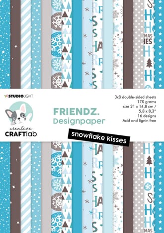 Studio Light - Snowflake Kisses A5 Friendz Design Paper