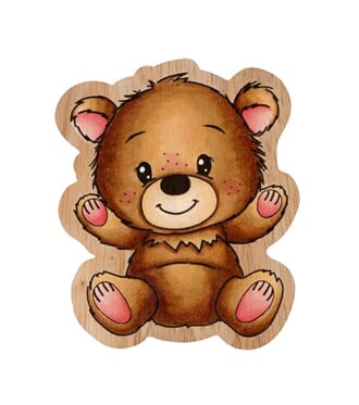 Studio Light - Wooden Ted Sitting Friendz Rubber Stamp
