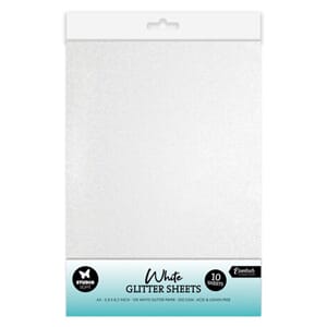 Studio Light - White Glitter Sheets A5