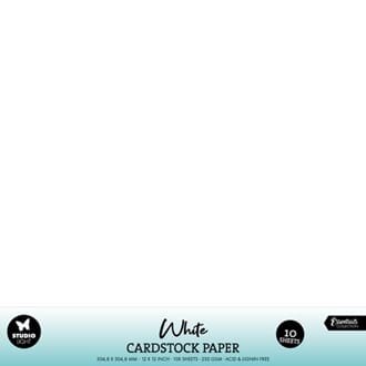 Studio Light - White 12x12 Inch Cardstock Paper