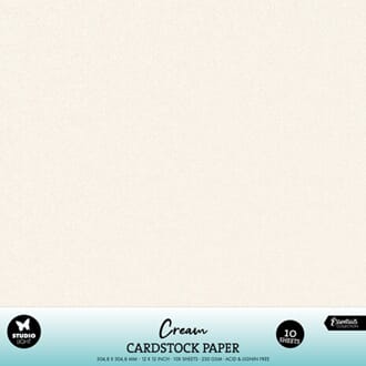 Studio Light - Cream 12x12 Inch Cardstock Paper