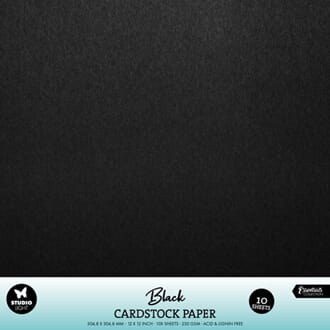 Studio Light - Black 12x12 Inch Cardstock Paper