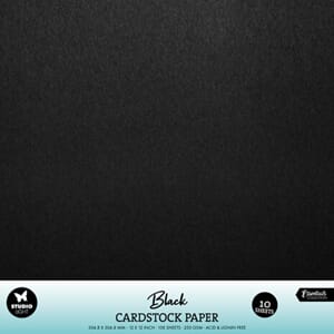 Studio Light - Black 12x12 Inch Cardstock Paper