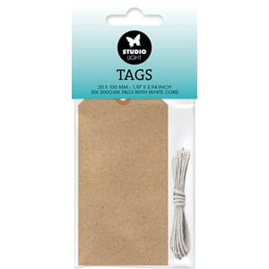 Studio Light - Tags Large 50x100mm w/ White Cord