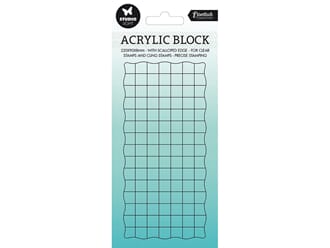 Studio Light Essentials Acrylic stamp block - with grid 02