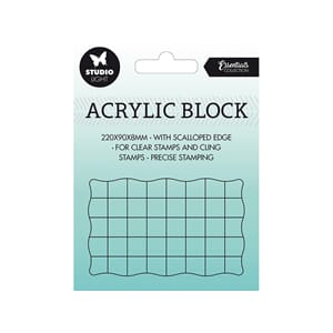 Studio Light Essentials Acrylic stamp block - with grid 03