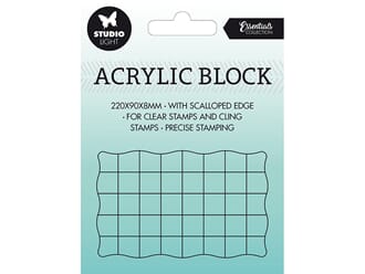 Studio Light Essentials Acrylic stamp block - with grid 03