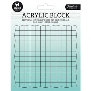 Studio Light Essentials Acrylic stamp block - with grid 04