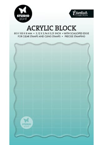 Studio Light Essentials Acrylic stamp block - with grid 09