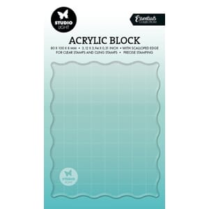 Studio Light Essentials Acrylic stamp block - with grid 09
