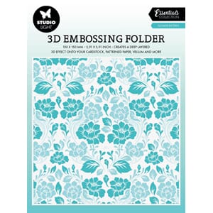 Studio Light Flower Pattern Essentials 3D Embossing Folder