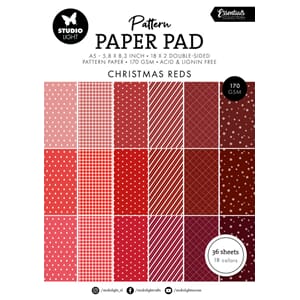 Studio Light - Christmas Reds A5 Essentials Pattern Paper PK