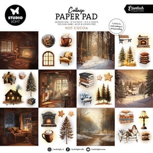 Studio Light - Hot Cocoa 8x8 Inch Collage Paper Pad