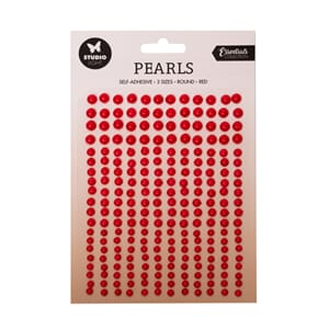 Studio Light - Self-adhesive Pearls Dark Red Essentials