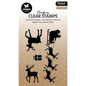 Studio Light - Santa & Rendeer Christmas Clear Stamp