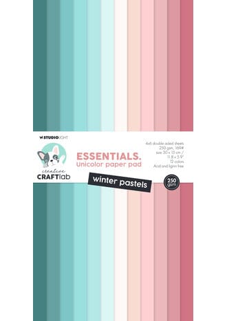 Studio Light - Winter Pastels Essentials Unciolor Paper Pad
